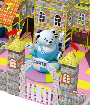 Équipement d'intérieur de terrain de jeu d'enfant d'enfant en bas âge avec la série matérielle de château de la catégorie comestible LLDPE