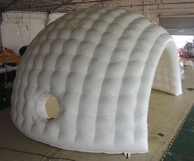 Tente gonflable menée d'air de lumières, tente gonflable de dôme du diamètre 5m