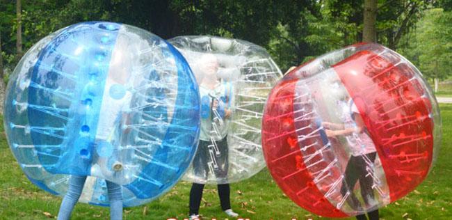 Boule gonflable de videur de grands enfants, jeux de butoir gonflables de sport de la boule 1.5m