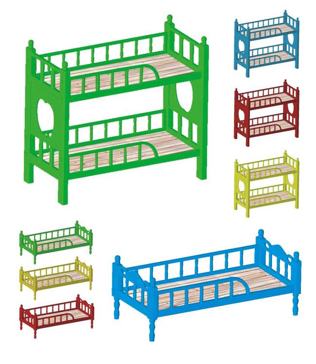 Meubles en plastique de salle de classe de crèche de lit superposé de meubles préscolaires avec la couleur différente et la norme européenne