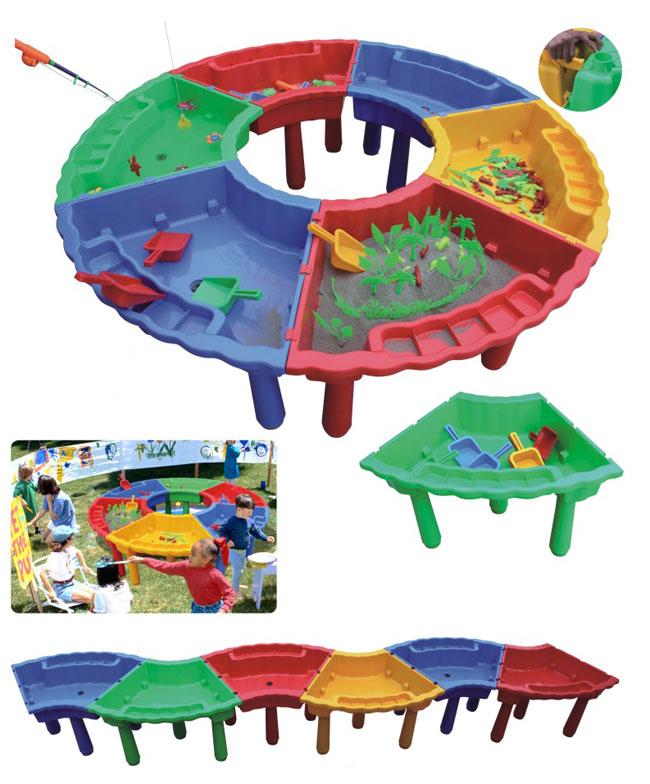 Le terrain de jeu extérieur des jouets des enfants badine des jouets pour les jouets en plastique de nappe phréatique de sable de mobilier scolaire