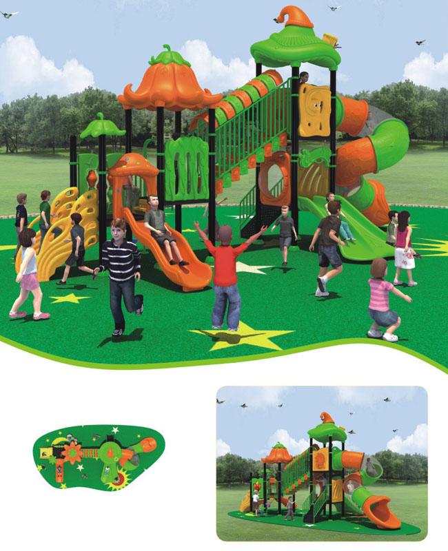 Équipement extérieur de terrain de jeu d'enfant en bas âge de glissière de jardin d'enfants grand pour des enfants