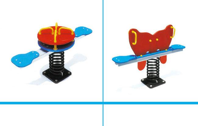 Bascule d'équipement de terrain de jeu de deux sièges, bascule pour l'école d'enfants